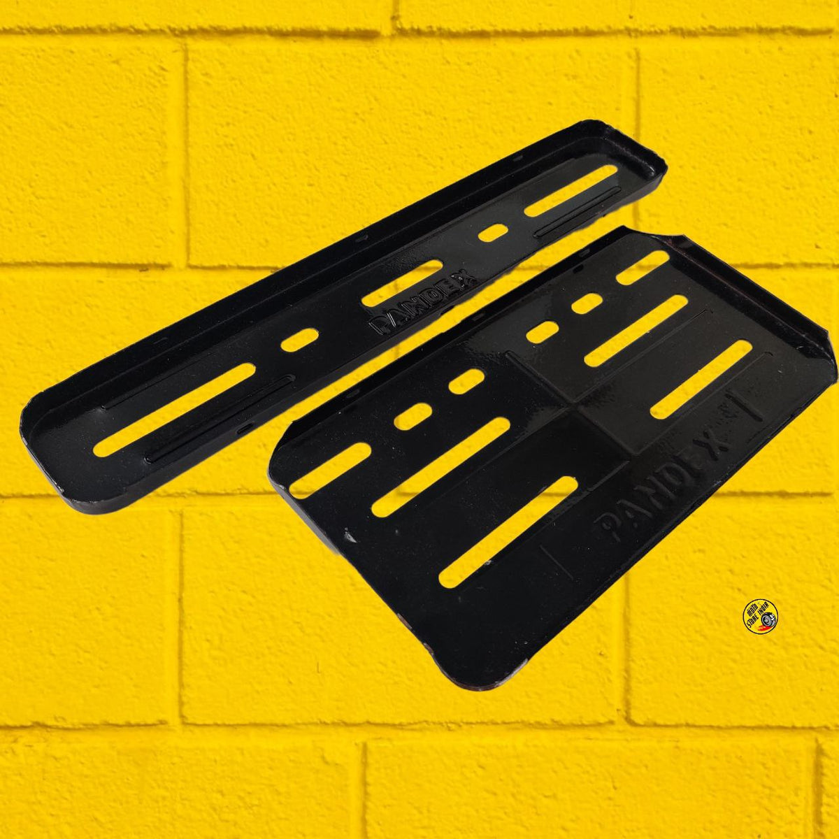 Metal number store plate holder